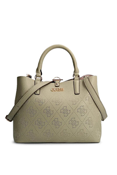 Guess Guess, Amara, Πολυουρεθάνη, Υφασμάτινη τσάντα χειρός, Λογότυπο 4G, Πράσ...