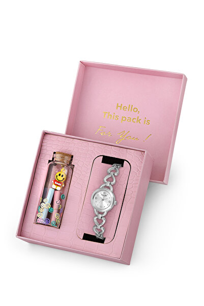 Polo Air Kalp Detaylı Kadın Kol Saati Smile Figürlü Özel Notlu Cam Dilek Şişe...