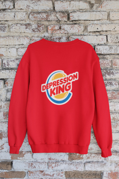 MG Depression King Printed Cotton Long Sleeved 3 Yarn Shardooned Unisex Sweat...