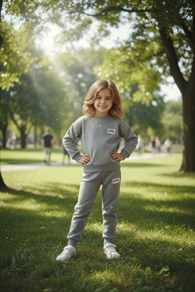 minitrends Set de top și pantaloni supradimensionați din bumbac pentru fete