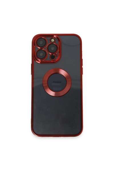 eco port حافظة آيفون 14 برو ماكس بفتحة سيليكون - أحمر