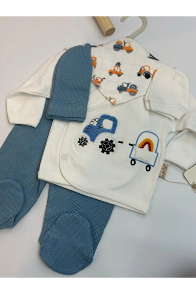 5'li ürün erkek traktörlü bebek takımı