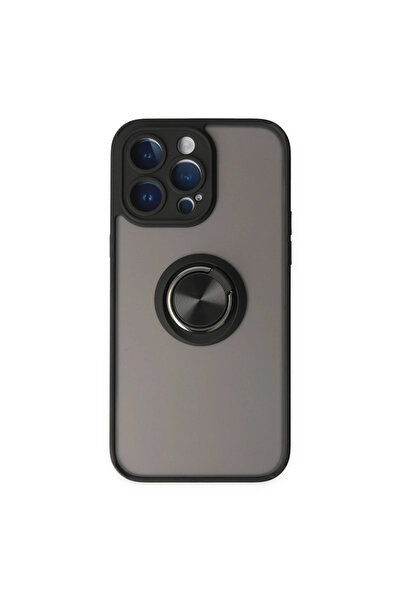 eco port Iphone 14 pro case montreal ring silicone cover - black