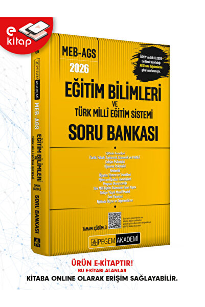Pegem Akademi Yayıncılık 2026 MEB-AGS Eğitim Bilimleri ve Türk Millî Eğitim S...