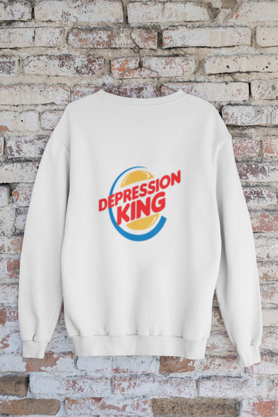 MG Depression King Printed Cotton Long Sleeved 3 Yarn Shardooned Unisex Sweat...