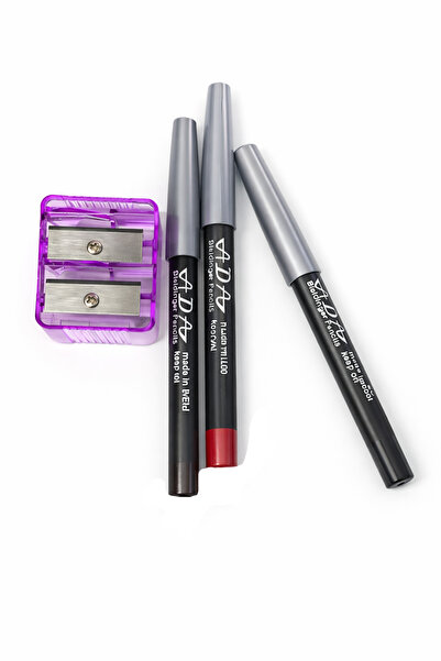 OEM ADA Eye & Lip Contour Pencil Set + Double Sharpener, Various Colors