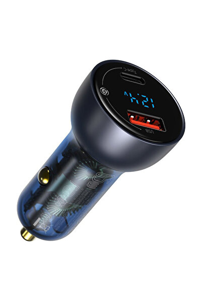 Baseus Baseus car charger, Type-C PD3.0, USB QC4.0, 65W, gray, CCKX-C0G