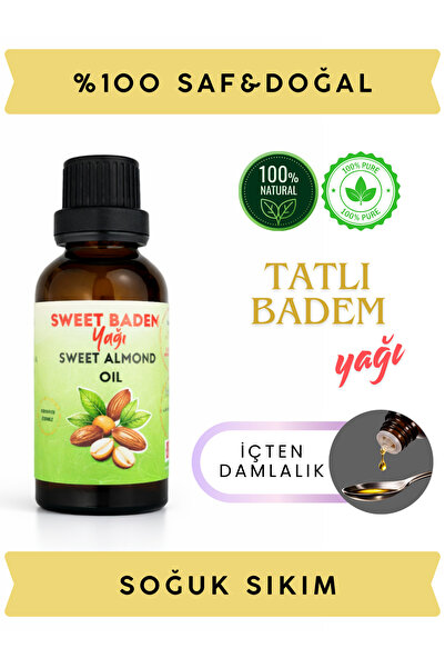 Wie Farma Tatlı Badem Yağı 50 ml Soğuk Sıkım Cam Şişe Doğal Bakım Yağı