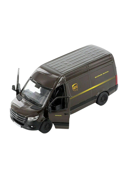 craftivio Kinsmart Mercedes Benz Sprinter Ups Cargo Vehicle Metal Model Car Pull and Drop (12 cm)