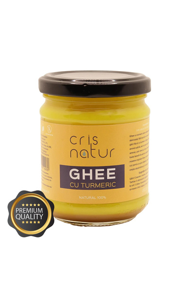 Cris Natur Ghee clarified butter with turmeric 100%, 200 ml handmade