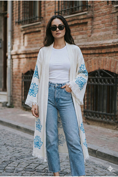 ZERLA Lotus Turkish Bamboo Kimono Robe for Women – Lightweight Cover-Up- Hand...