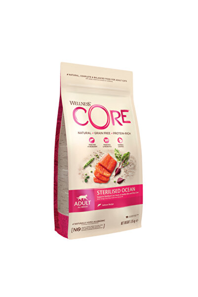 CORE طعام جاف من ويلنس أوشن بنكهة السلمون للقطط المعقمة 1.75 كجم