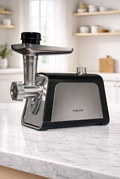 SOKANY 2900W Elektrikli Kıyma Makinesi Reverse Fonksiyonlu Paslanmaz Çelik Ev...