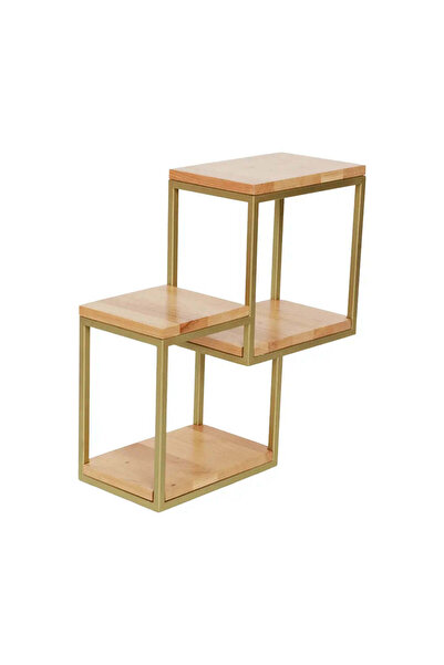fromro TIANA Shelf with Matte Gold Metal Frame