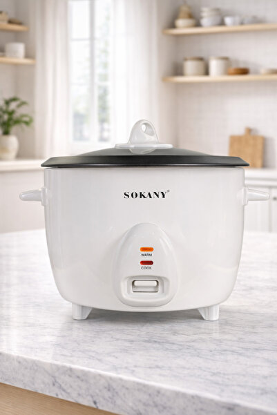 SOKANY 1.8 Litre Elektrikli Pilav Makinesi ve Buharlı Pişirici (700W - Sıcak ...