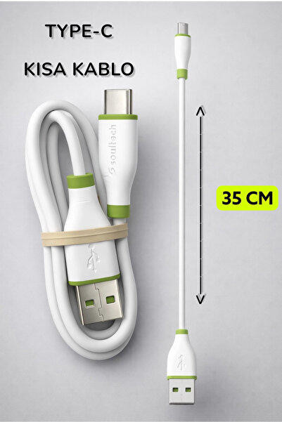 EİMA Soltech Type-C Kısa Şarj Kablosu 35 cm