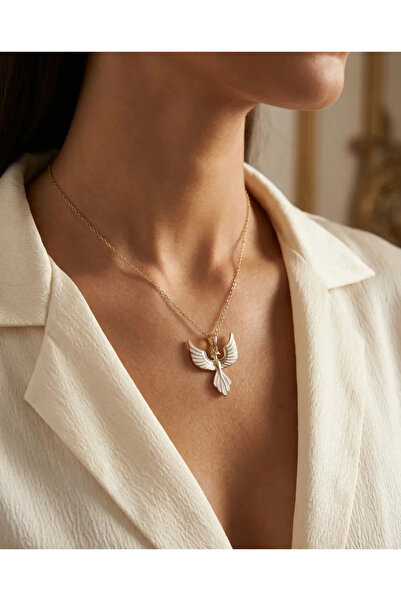 Dorvina سلسلة نسائية من الفولاذ 316L بلون ذهبي موديل فينيكس لا تفقد بريقها | ...