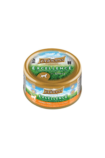 PRİNCESS Premium Excellence can Chicken and Tuna with Rice & Pumpkin 70g Pack...