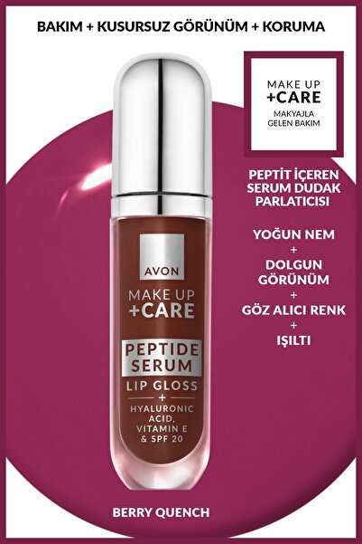 AVON Make Up + Care Peptit İçeren Serum Gloss Dudak Parlatıcısı - Berry Quench