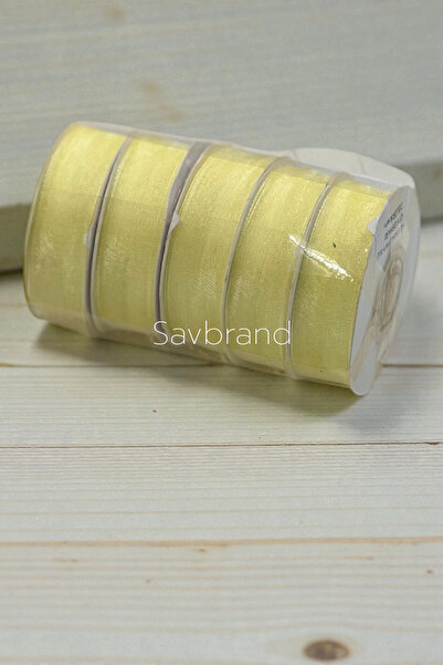 SavBrand Panglică din organza 2 cm – 25 yarzi |   Set de 5 culori asortate