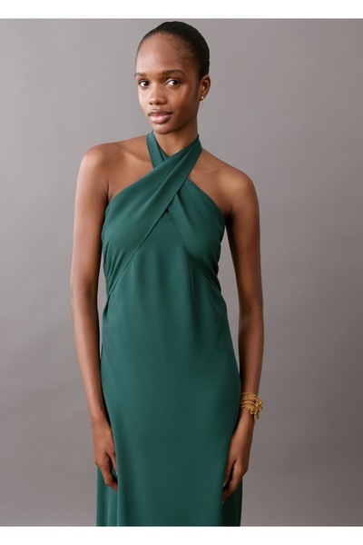 Mango Teen Halter yaka elbise