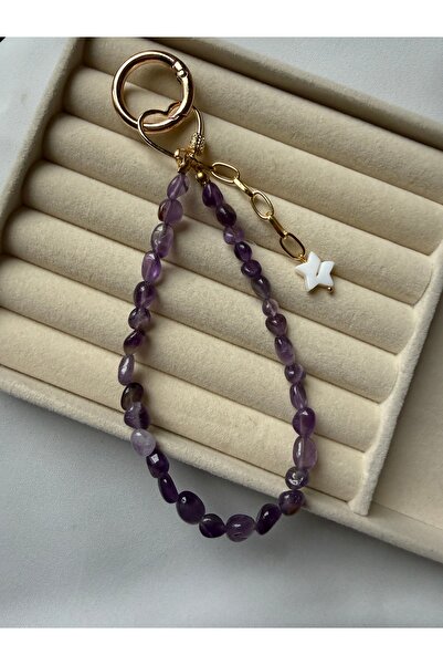 LUSORA ACCESORY إكسسوارات لوسورا: سلسلة مفاتيح بتفاصيل نجمة من حجر الأميثيست ...