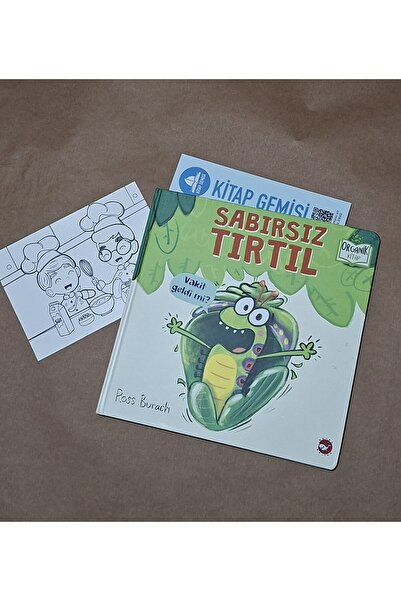 Beyaz Balina Yayınları Sabırsız Tırtıl (Organik Kitap) / Kitap Ayracı ve Kart...