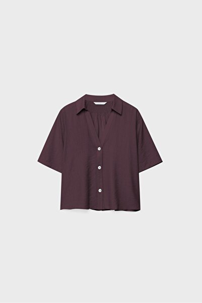 Stradivarius Loose-fitting textured shirt