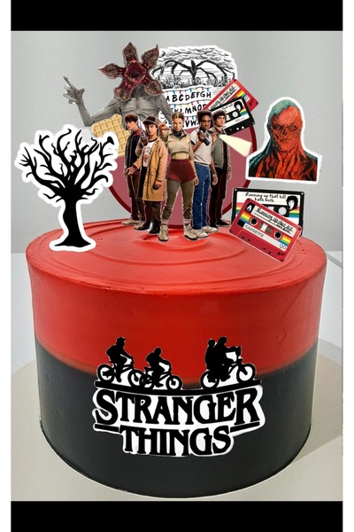 E-Quality Doğumgünü Pasta Süsü Stranger Things