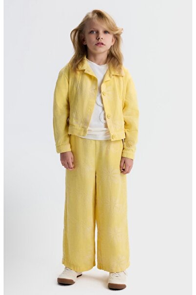 nk kids Li̇mi̇ Girl's Soft Texture Flexible Embroidery Detailed Jacket Pants ...