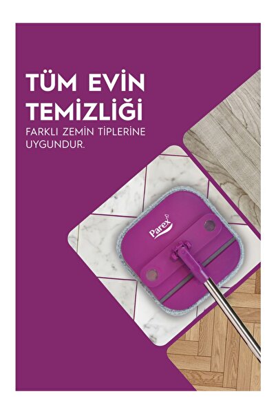 Parex Yeni Wondero Otomatik Temizlik Seti - 4 Adet Yedek Mop
