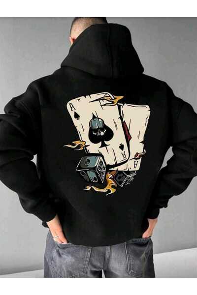 DİVİN Unisex Back-Printed Oversized Hooded Sweatshirt – Warm, Comfortable, an...