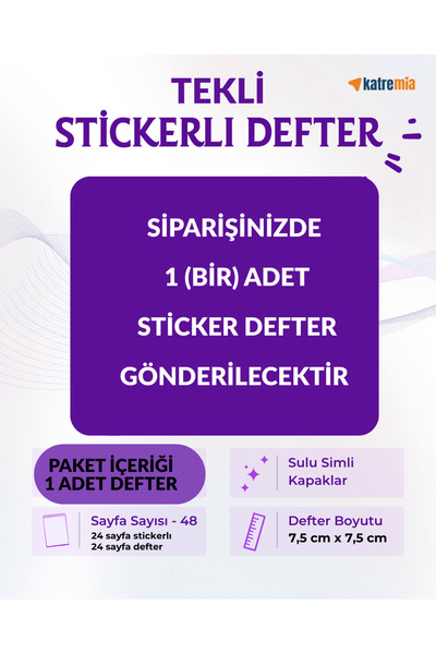 KATREMİA AYICIK TEKLİ (1-4) STİCKER DEFTER