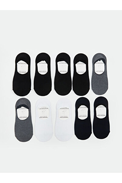 LC Waikiki Rmz Gi̇yi̇m Farkiyla Men's Ballerina Socks 10-Pack