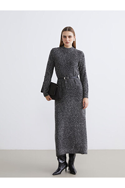 LC Waikiki RMZ GİYİM FARKİLYA Rochie tricotată cu centură în talie, stil Roba...