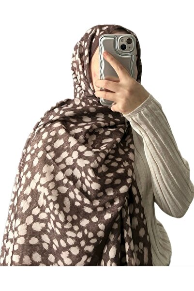 Madame Polo Ceylan Bambi Desenli Pamuk Soft Şal