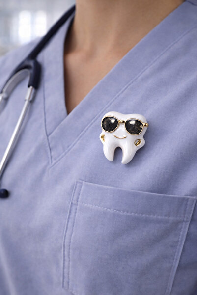 Sweet bunny Diş Hekimi Sağlıkçı Hemşire Broş - Hediyelik Takı Aksesuar Ceket ...
