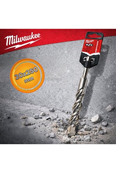 Milwaukee 7084 Sds Plus 2 Elmaslı Beton Delme Matkap Ucu 20x250 mm