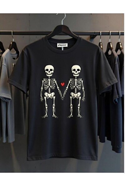 playwear ODJEĆA ZA IGRANJE Unisex široki kroj 14. FEBRUAR LJUBAVNI PAR SKELET...