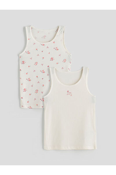 LC Waikiki I Zero Roba Yaka Flowered Undershirt للفتيات من Freezen Store، قطعتان