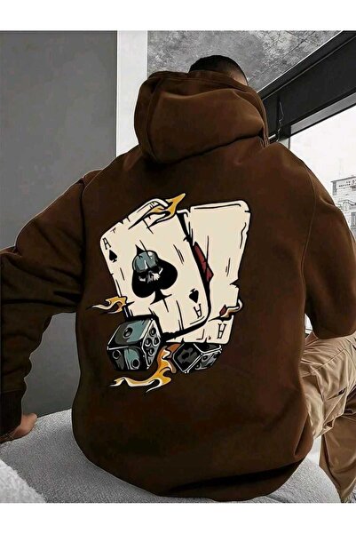 DİVİN Unisex Back-Printed Oversized Hooded Sweatshirt – Warm, Comfortable, an...