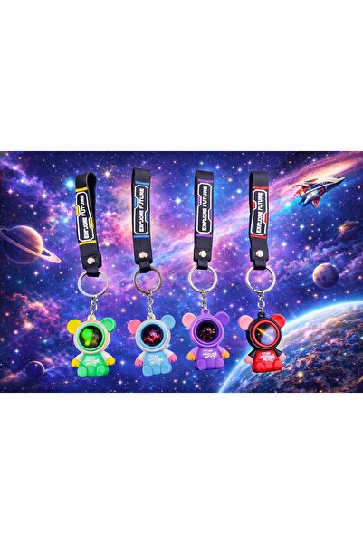 MAViHOME Luxury Silicone Keychain with Astronaut Figure – Colorful Cute Astro...