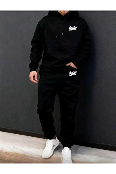 DİVİN Unisix Printed I Oversized Sweatahırt -Eşofman Altı 2Li Takım