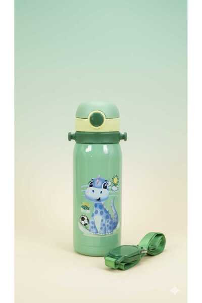 ALPA STORE MUGGLE 450 ML ÇELİK PİPETLİ ÇOCUK MATARASI ASKILI 6 SAAT SICAK 12 ...