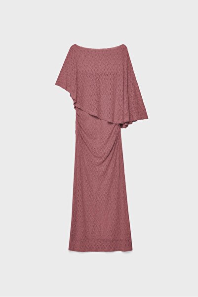 Stradivarius Lace layered midi dress