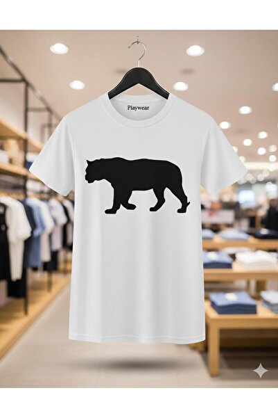 playwear PLAY WEAR Tricou unisex cu imprimeu SHADOW TIGER, cu guler rotund