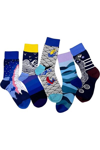 golden pineapple Colorful Long Socks with Artistic Designs