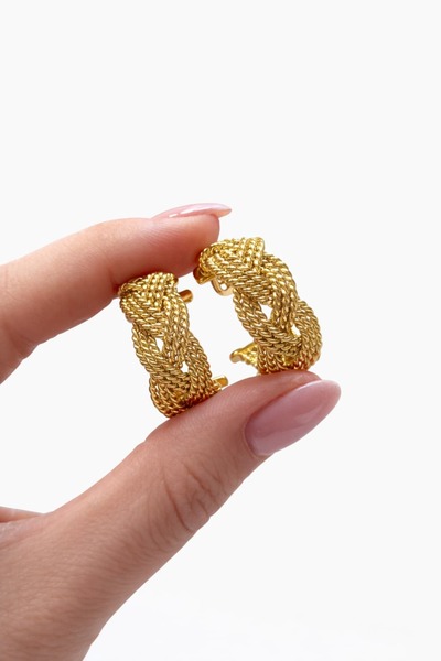 CHARMLUCKY Special Series Knitted Hoop Earrings