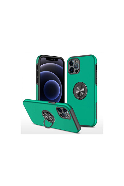 eco port غطاء حماية لهاتف ايفون 12 برو مع حلقة النخبة - أخضر