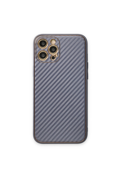 eco port غطاء آيفون 12 برو من الكربون السيليكوني - رمادي